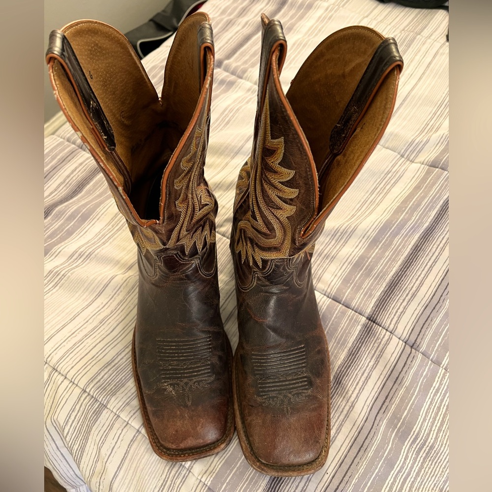 Tony Lama Brown Western Cowboy Boots